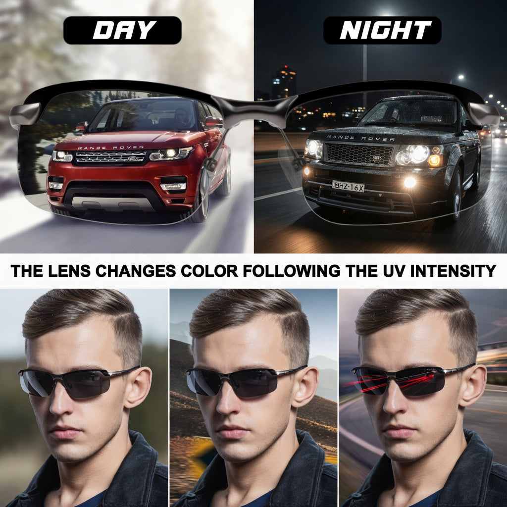2026 Photochromic Sunglasses with Anti-glare Polarized Lens