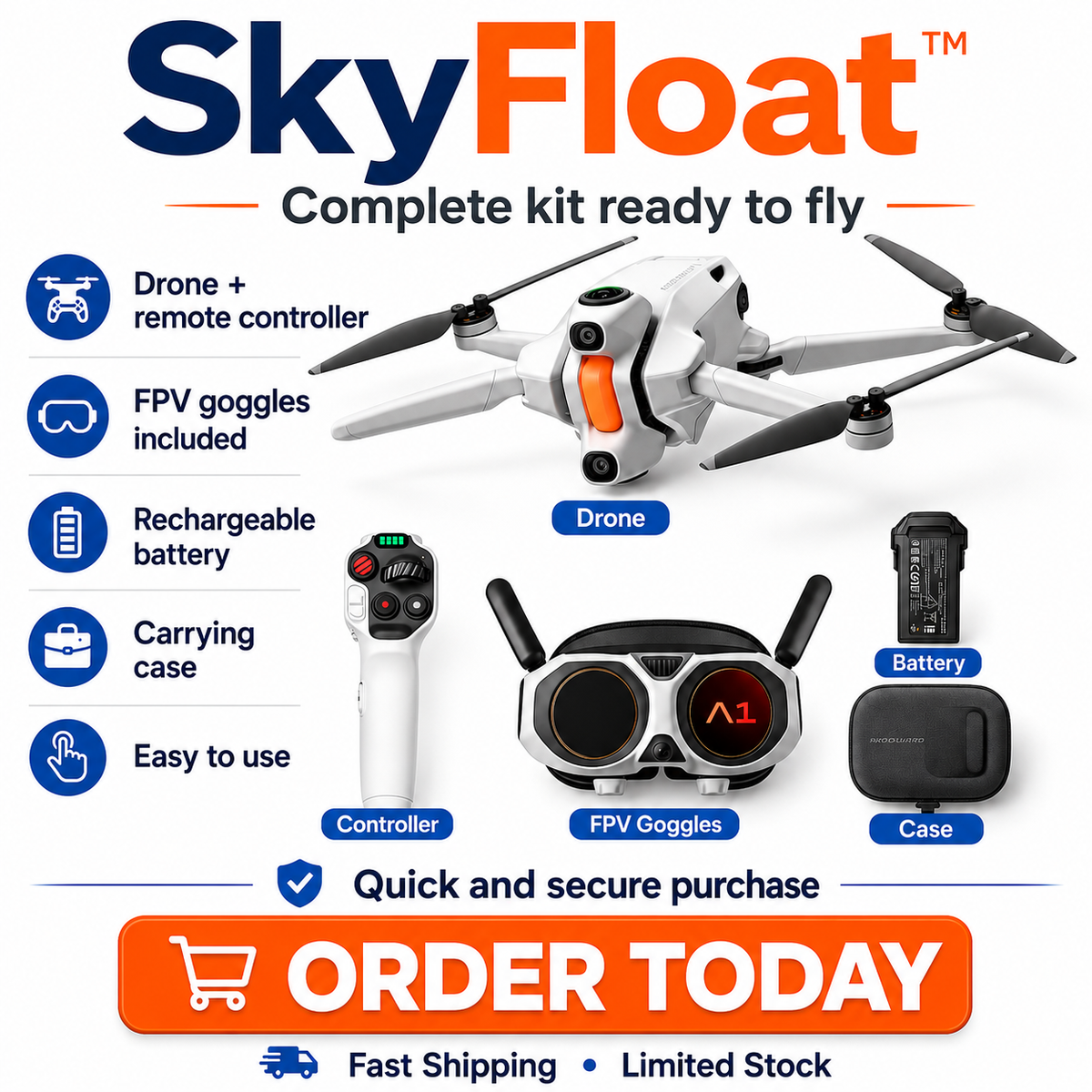 A1-360 SkyFloat Drone with 8K Camera