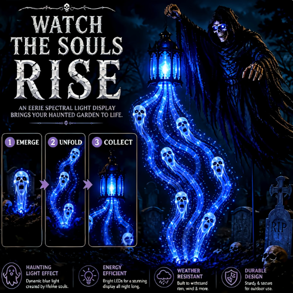 The Grim Reaper’s Glowing Garden-A Spooky Halloween Yard Display