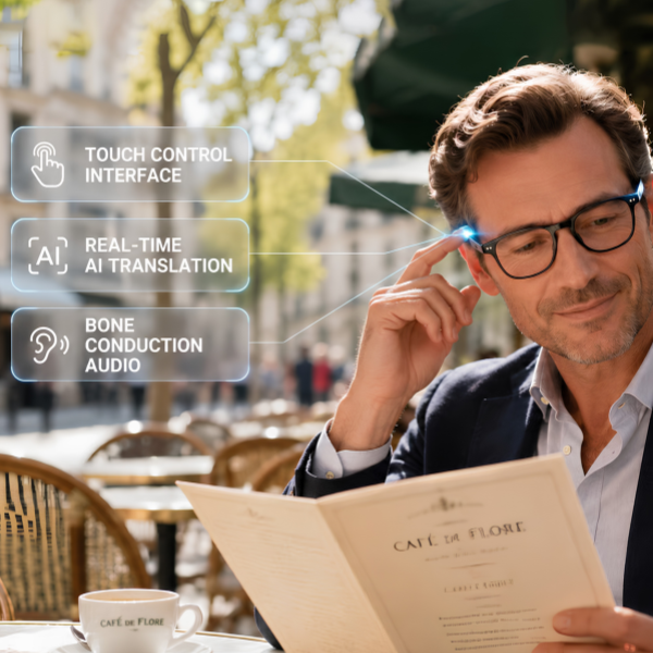 Smart Translation Sunglasses with AI Zoom